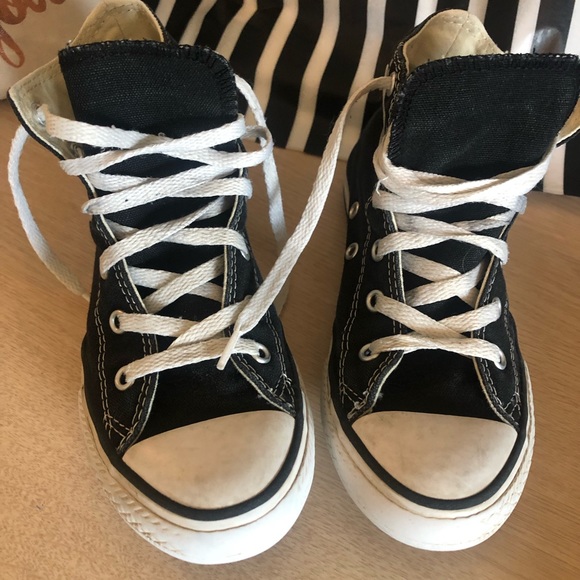 Converse Other - Preloved Black Converse High Tops